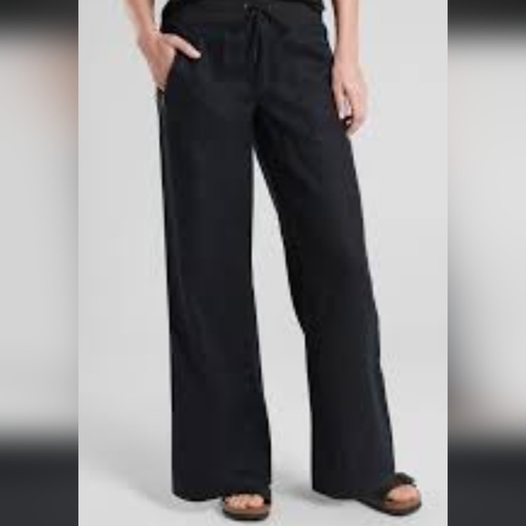 Athleta Pants - Athleta Cabo Linen wide leg Pants size 4 peitie.